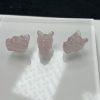 2-Pieces Natural Rose Quartz Dragon Head Spacer Bead