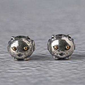 S925 Sterling Silver Cute Flying Tiger Spacer Bead