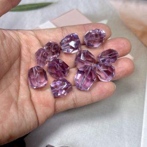 20g Natural Faceted Freeform Amethyst Spacer Beads
