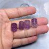 2-Pieces Natural Amethyst Fret Pattern Cylinder Barrel Spacer Beads