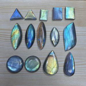 20g Natural Labradorite Teardrop Rectangle Round Irregular Geometric Loose Beads