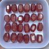 20g Natural Star Flash Strawberry Quartz Freeform Faceted Column Spacer Beads