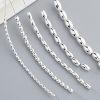 S925 Sterling Silver Rice & Olive Shaped High Polished Plain Beads