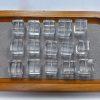 2-Pieces Natural Clear Quartz Cube Shape Spacer Bead