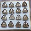 2-Pieces Natural Smoky Quartz Carved Triangle Spacer Bead