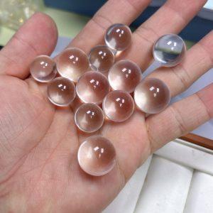 20g Natural Clear Quartz Round Spacer Beads
