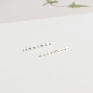 S925 Sterling Silver Straight Ear Posts, Simple Ear Stud Pins