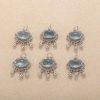 S925 Sterling Silver Inlaid Natural Aquamarine Ruyi Lock Pendant, Chinese Traditional Lucky Safety Amulet