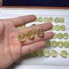 5-Pieces Natural Lemon Citrine Carved Lotus Round Loose Beads