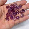 5-Pieces Natural Amethyst Carved Cute Peach Butt Loose Beads