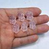 5-Pieces Natural Rose Quartz Carved Cute Foal Horse Loose Beads