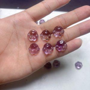 5-Pieces Natural Ametrine Cat Paw Loose Beads