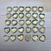 5-Pieces Natural Lemon Citrine Chubby Heart Loose Beads