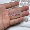 5-Pieces Natural Rose Quartz Carved Nine-Tailed Fox Round Loose Beads