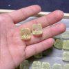 5-Pieces Natural Lemon Citrine Lion Dance Loose Beads