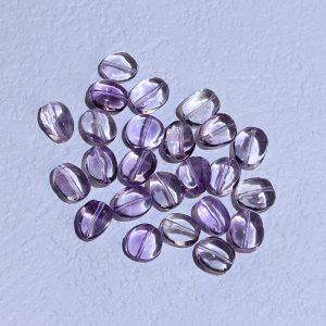 Natural Bolivian Amethyst Freeform Vetch Bean Cabochon Loose Beads
