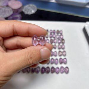 5-Pieces Natural Ametrine Chubby Bow Loose Beads