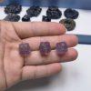 5-Pieces Natural Amethyst Lion Head Loose Beads
