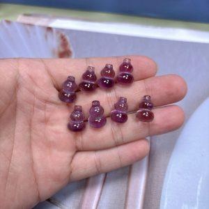5-Pieces Natural Amethyst Gourd Loose Beads
