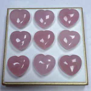5-Pieces Natural Rose Quartz Heart Loose Beads