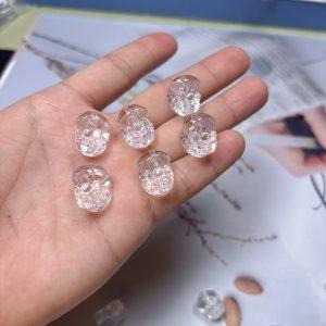 5-Pieces Natural Clear Quartz Pi Yao Pixiu Animal Loose Beads
