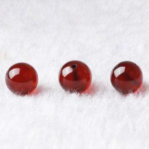 Mini Natural Orange Red Fanta Garnet Round Loose Spacer Beads