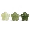 2-Pieces AAA Natural Clear Water Nephrite Peach Blossom Shaped Spacer Loose Beads
