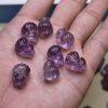 5-Pieces Natural Ametrine Lying Nine-Tailed Fox Spacer Beads