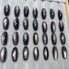 5-Pieces Natural Silver Sheen Obsidian Curved Tube Spacer Beads