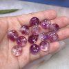 5-Pieces Natural Amethyst Ping An Buckle Donut Spacer Beads