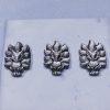 2-Pieces Natural Silver Sheen Obsidian Fox Shape Charm Bead