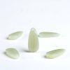 2-Pieces AAA Natural Qingshui Light Green Nephrite TearDrop shape Charm Bead