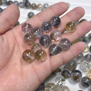 20g Natural Herkimer Diamond Round Shape Bead