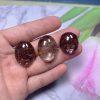 30g Natural Phantom Quartz Flat‑Bottom Cabochon Settable Bead
