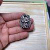 Natural Silver Sheen Obsidian Oval Fox Pendant Bead