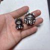 Natural Silver Sheen Obsidian Bead and Fox Shape Bead