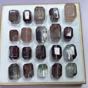 20g Natural Phantom Quartz facet freeform Shape Bead