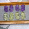 Natural Amethyst and Citrine Pixiu Pendant Bead