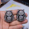 Natural Silver Sheen Obsidian Fox Shape Pendant Bead