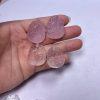 Natural Clear Quartz and Rose Quartz Fox Oval Pendant Bead