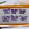Natural Amethyst Fine Carved Butterfly Pendant