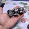 Natural Silver Sheen Obsidian Bear Fox Dragon Turtle Small Ornament