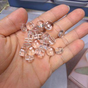 Natural Clear Quartz Wheel spacer bead