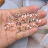 5-pieces Natural Clear Quartz Donut Spacer Bead