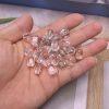 5-pieces Natural Clear Quartz Oval Pebble Shape Spacer Bead