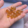 5-pieces Natural Citrine Pyramid Facet Freefrom Spacer Bead