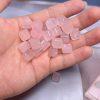 5-pieces Natural Rose Quartz Cube Spacer Bead