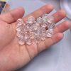 5-pieces Natural Clear Quartz Round Pumpkin Spacer Bead