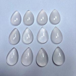 Light Pink Natural Rose Quartz Teardrop Charm Bead