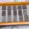 2-pieces Natural Smoky Quartz Square and Rectangle Spacer Bead